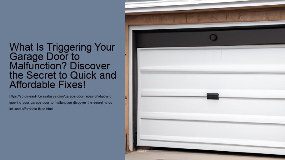 What Is Triggering Your Garage Door to Malfunction? Discover the Secret to Quick and Affordable Fixes!